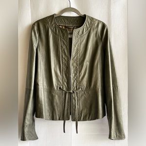 MaxMara / Leather Jacket / Size 10 / Made in Italy